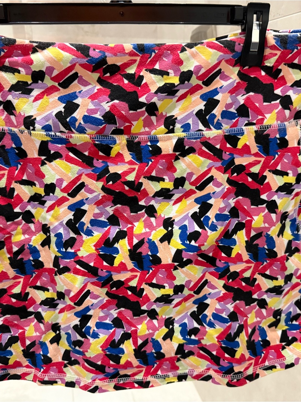 intro. Abstract Brushstroke Mini Skort in Pink, Black, Blue & Yellow